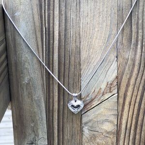 18” silver plated necklace with fresh water pearl